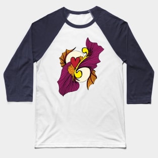 Abstract Dragon Heart, Warm Tones Baseball T-Shirt